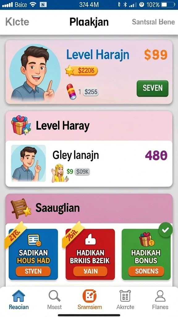 rejekigames - Gambaran antarmuka pengguna yang mudah dinavigasi.